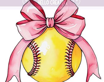 Softball PNG, Softball Coquette Bow Png, Softball Pink Bow, Game Day Png, Softball Mama Png,  Sublimation Design, PNG Digital Download PNG