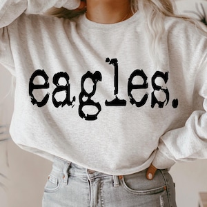 Eagles Typography Design, Sports, Typography, Retro Typewriter, Distressed Design, Sublimation DTF Design, PNG Digital Download