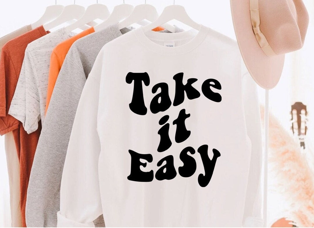 Take It Easy SVG, Take It Easy, Easy Svg, Svg Cut File, Wavy Letters ...