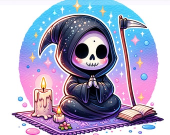 Meditando porque o assassinato é errado PNG, Grim Reaper Clipart, Skeleton png, Grim Reaper PNG, Design de sublimação, PNG Digital Download