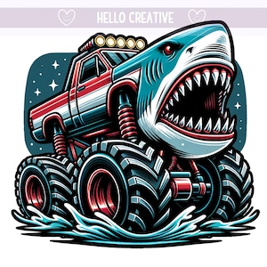 Monster PNG, Megalodon Monster Truck Png, Max D Monster Truck Png, Monster Truck Png, Sublimation Design, PNG Digital Download PNG