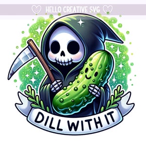 PNG con aneto, PNG con scheletro di cetriolo sottaceto, Clipart di cetriolo sottaceto, Triste Mietitore, Scheletro sarcastico, Design sarcastico a sublimazione, Download digitale PNG