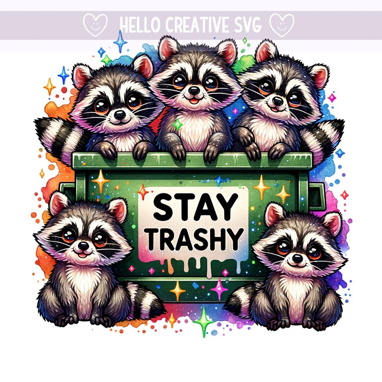Stay Trashy Raccoon PNG, Funny Raccoons Clipart, Snarky Raccoon ...
