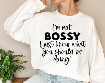 Not Bossy SVG, Lady Boss Svg, Girl Boss, Motivational svg, Wavy Letters Svg, Silhouette Cut file, Cricut Svg, SVG Digital Download