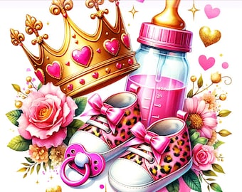The Princess Has Arrived PNG, Baby Girl Png, Baby Princess Png, Newborn PNG, Mom To Be Png, Sublimation Design, PNG Digital Download