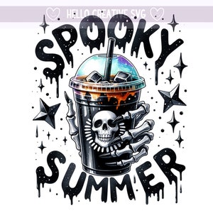 Spooky Summer PNG, Summer Vibes skelet clipart, koffieliefhebber, koffie Snarky skelet, sublimatie design, digitale download png