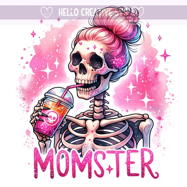 Momster PNG, Funny Mom PNG, Mombie Png, Zombie Mom, Mom Life Png, Coffee Mom, Mama Clipart, Sublimation Design, PNG Digital Download