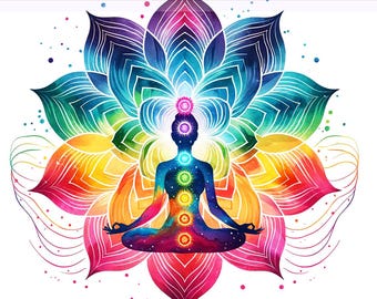Yoga PNG, Trendy Yoga, Meditation PNG, Chakra Design, Lotus Flower Png, Spiritual Art, Zen Design, Sublimation Design, PNG Digital Download