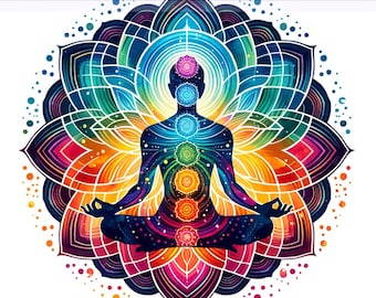 Yoga PNG, Trendy Yoga, Meditation PNG, Chakra Design, Lotus Flower Png, Spiritual Art, Zen Design, Sublimation Design, PNG Digital Download