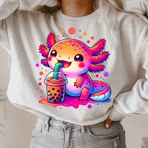 Axolotl Png, Boba Axolotl, Axolotl PNG, Axolotl Clipart, Cute Axolotl, Cool Axolotl PNG, Sublimation Design, PNG Digital Download