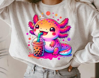 Axolotl Png, Boba Axolotl, Axolotl PNG, Axolotl Clipart, Cute Axolotl, Cool Axolotl PNG, Sublimation Design, PNG Digital Download