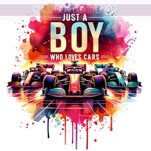 Just A Boy Who Loves Cars png, kinderen png, auto clipart, auto's png, voertuig png, sublimatieontwerp, png digitale download png