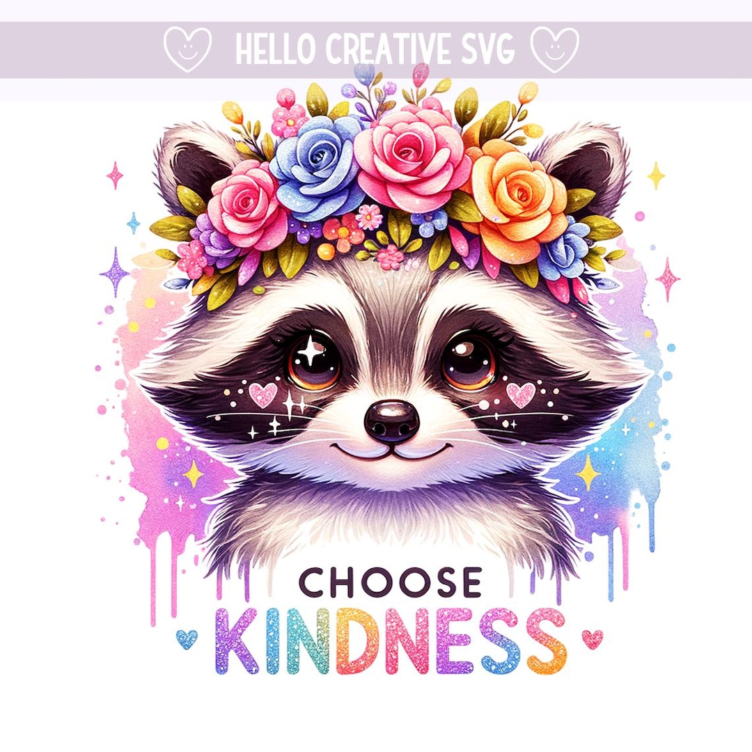 Raccoon PNG, Choose Kindness PNG, Mental Health, Be Kind Png, Raccoon ...