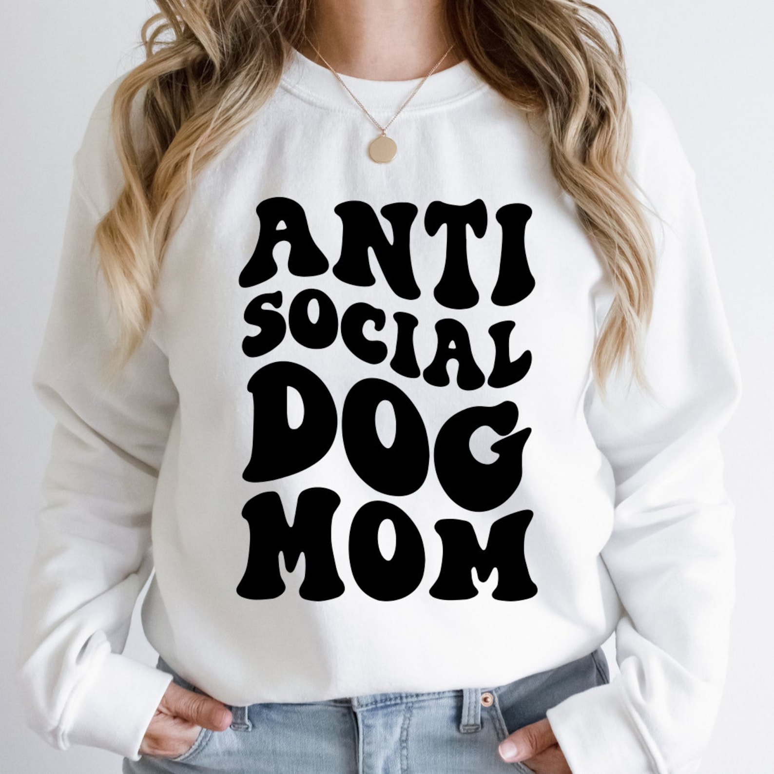 Anti Social Dog Mom Svg DOG Funny Dog Svg Cut File Wavy Etsy