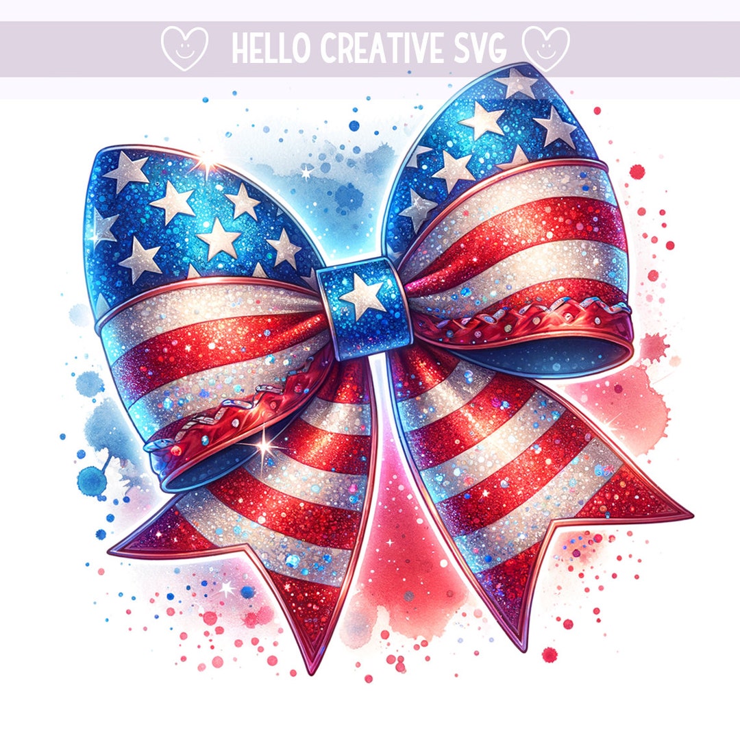 Buy Coquette American Flag PNG, Coquette Bow Png, 4th of July Png ...