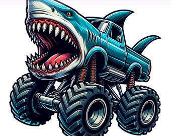 Monster PNG, Megalodon Monster Truck Png, Max D Monster Truck Png, Monster Truck Png, Sublimation Design, PNG Digital Download PNG