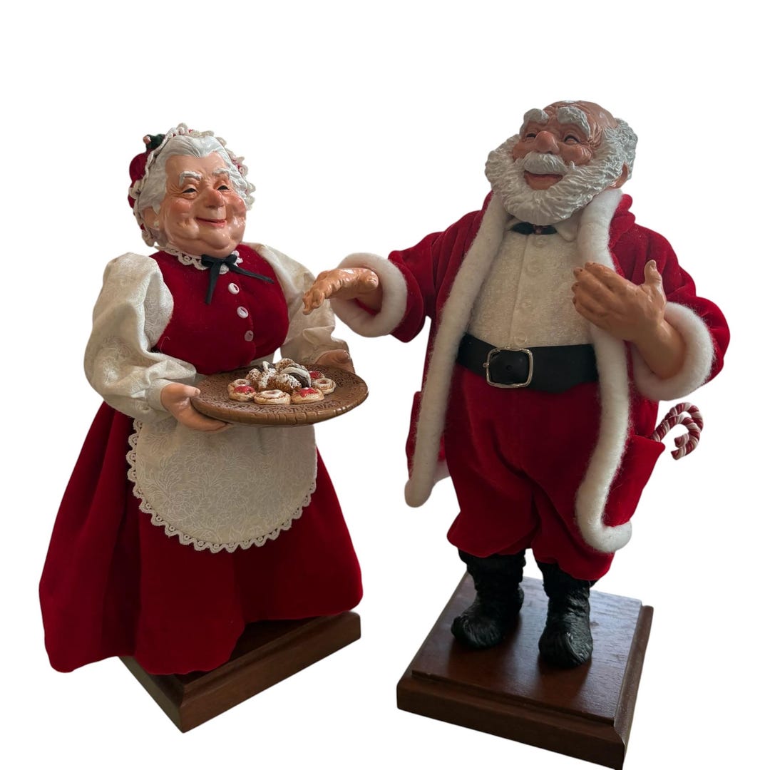 Simpich Santas Old Nick & Mrs Nick Numbered 1987 Rare Set of 1500 ...