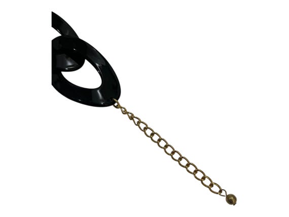 Vintage Necklace Black Chain Link  Kenneth Jay La… - image 3