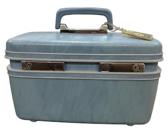 Vintage Samsonite Train Case Makeup Cosmetic Case Free