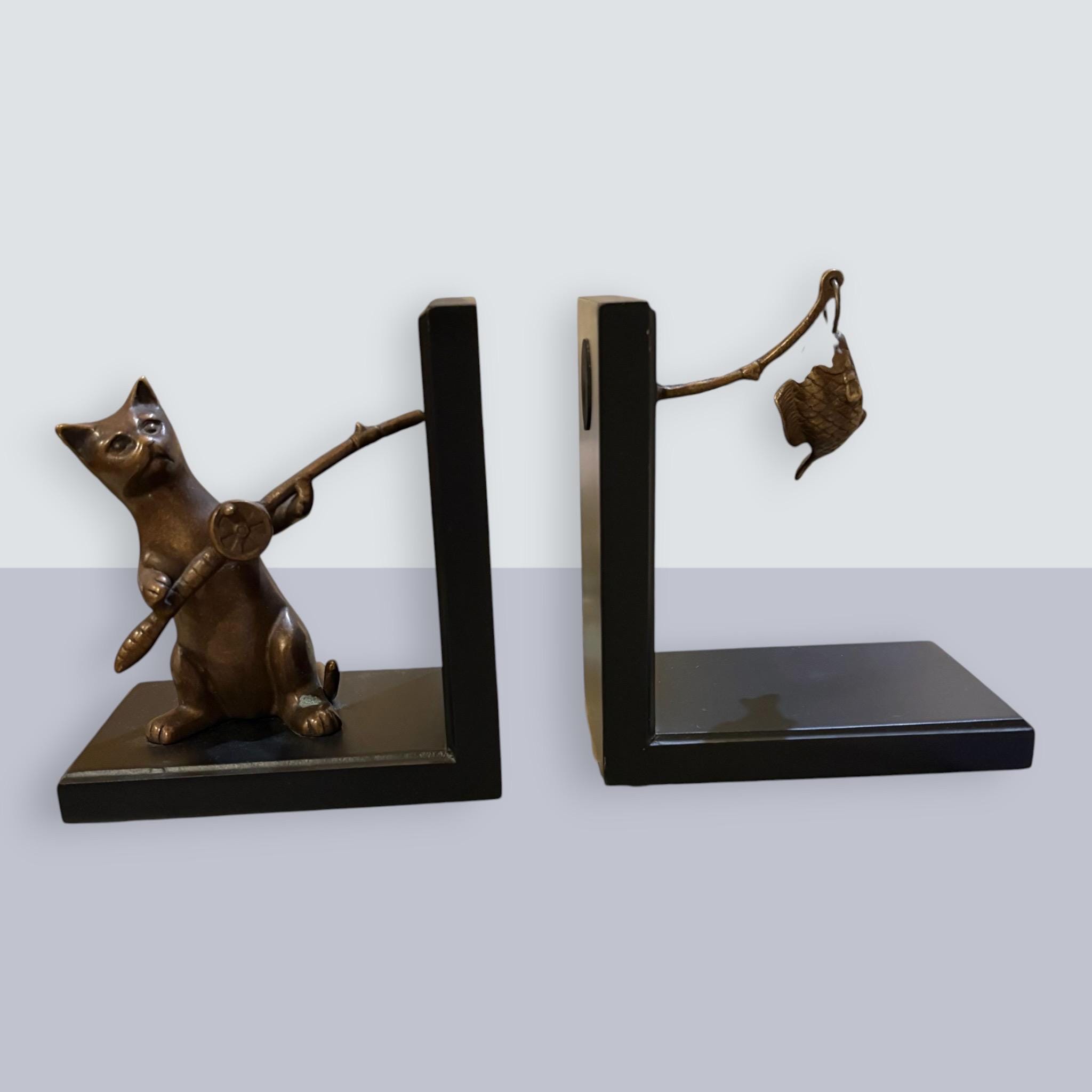 Cat Bookends Vintage - Etsy