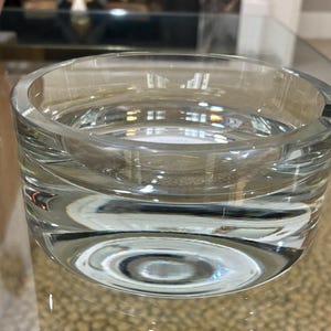 Ashtray Glass Heavy Clear Vintage Round Ashtray Elegant One Notch Round Clear Ashtray Catch All