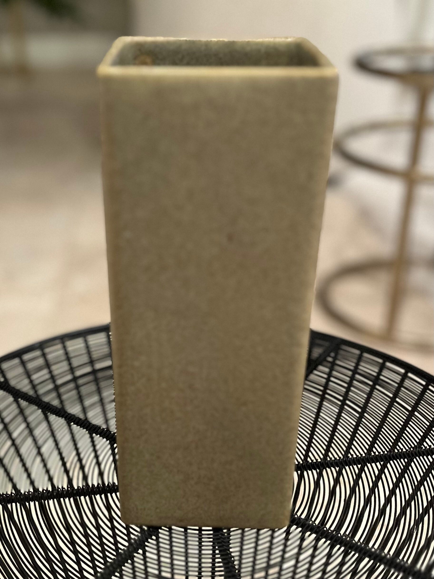 Vintage Mccoy Floraline Vase Matte Green, Square Vase 9 1/2 Tall Etsy