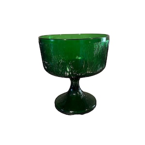 Hoosier Glass Candy Dish 4031 Emerald Green Footed Compote Candy Dish