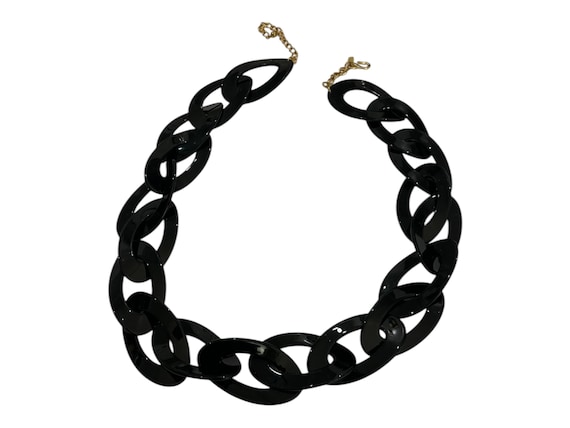 Vintage Necklace Black Chain Link  Kenneth Jay La… - image 5