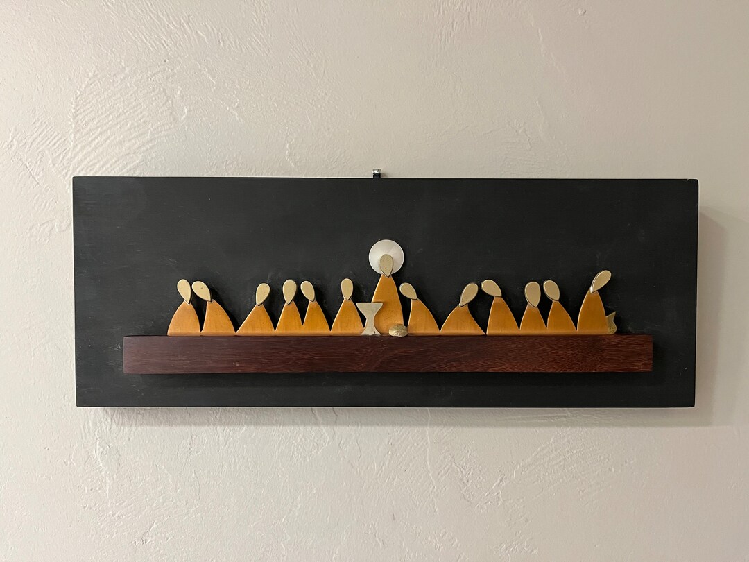 The Last Supper Wall Sculpture Los Castillo Mixed Metal Vintage Wall