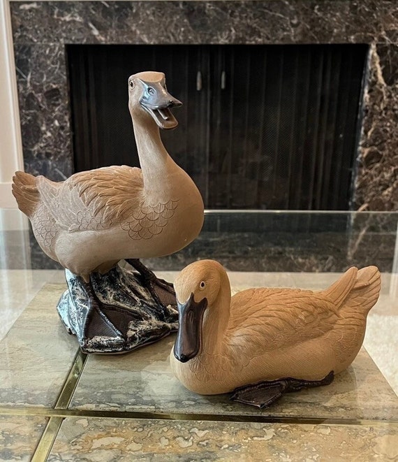 Duck Statues Pair Vintage Chinese Shiwan Duck Statues Clay Pottery Office  Decor Library Decor Gifts for Sportsman Gifts for Outdoorsman -  Canada