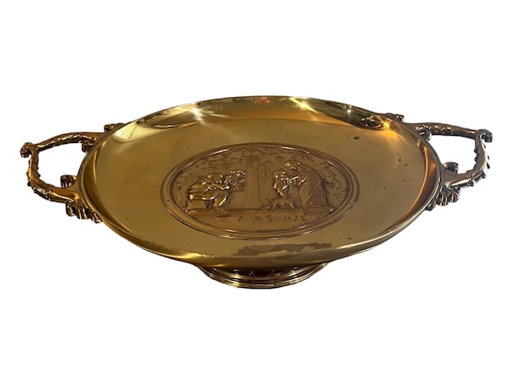 A French Gilt Bronze Footed Vase by F. Barbedienne A French Gilt Bronze Footed Vase by F. Barbedienne