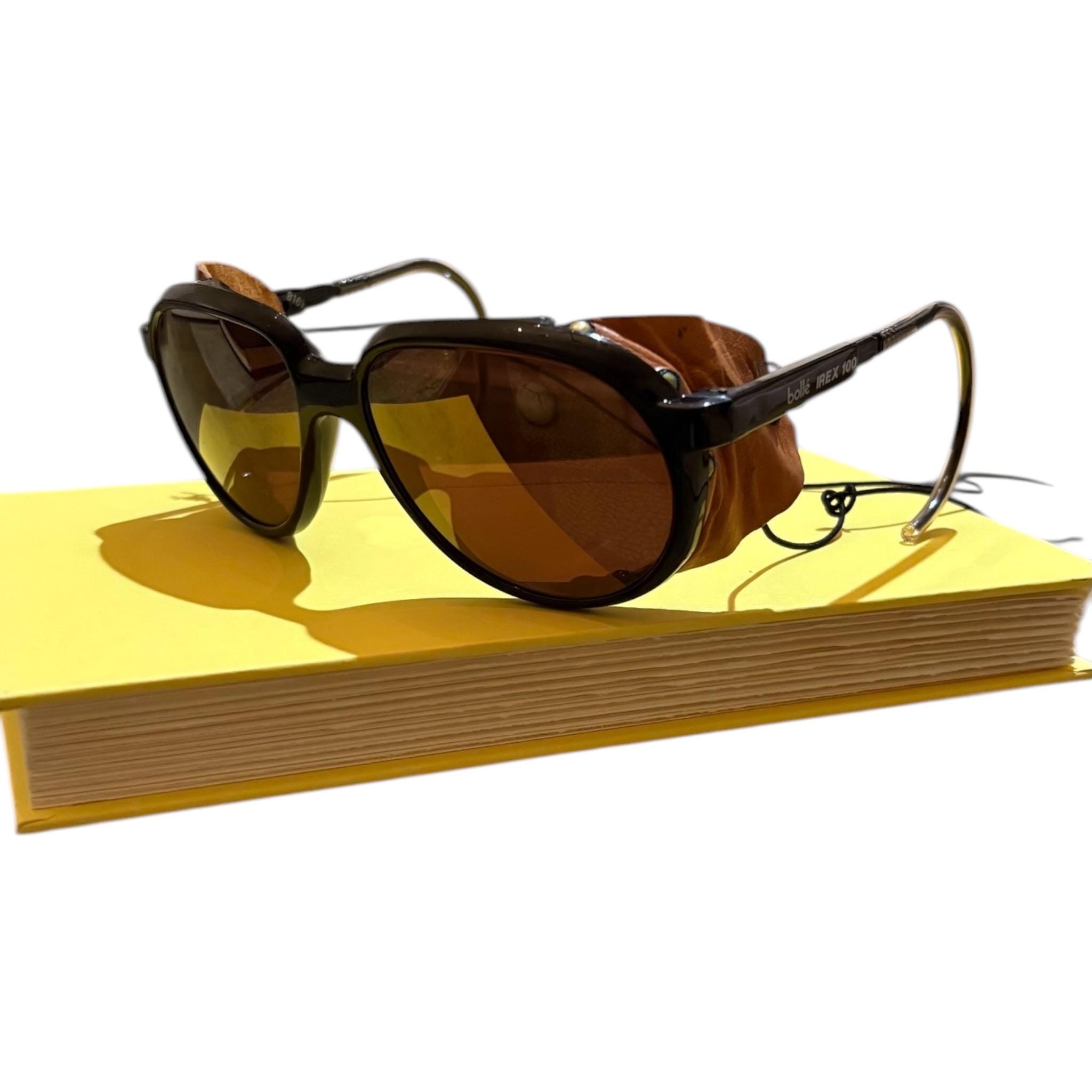Bolle small face Amber Tinted Slim Oval Sunglasses Bolle Vintage Sunglasses - Etsy main image 4