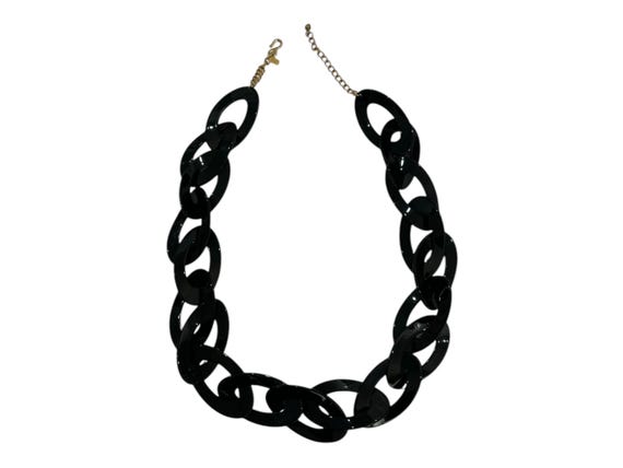 Vintage Necklace Black Chain Link  Kenneth Jay La… - image 10