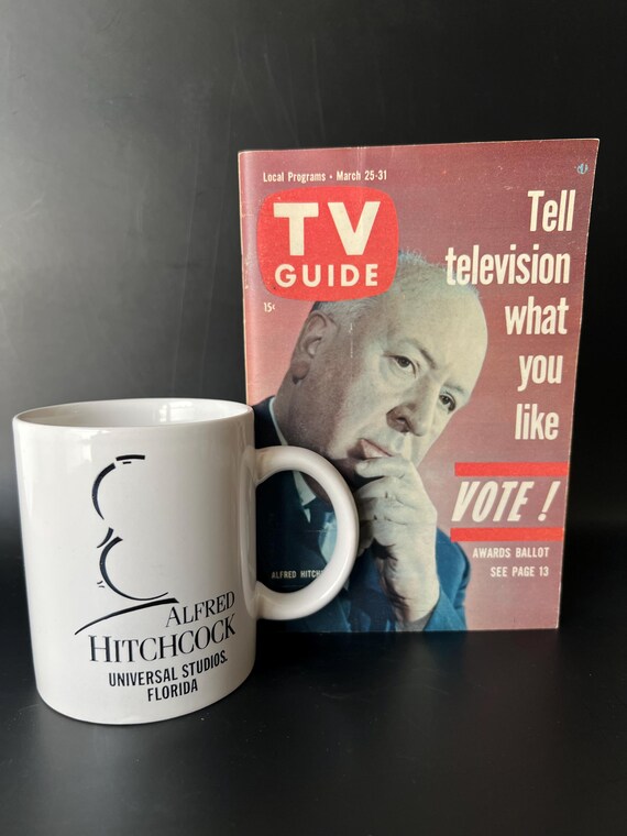 Hitchcock Collector's Set! Vintage Silhouette Mug & 1961 TV Guide with  Exclusive Inside Scoop