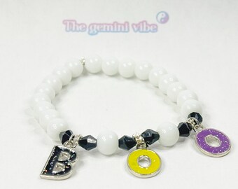 Halloween witte BOO-bedelarmbanden | Handgemaakte sieraden met kralen | Aangepaste formaten