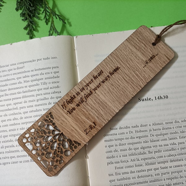 2 Personalised Engraved Wooden Bookmark, Gift for a Book Lover, Anniversary Gift, Birthday Gift for Friend, Custom Bookmark, Retirement Gift