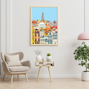 Oporto City Posters | City Wall Art | City Digital | World Printable | Country Poster | Country Printable | Wall Art | Travel Illustration |