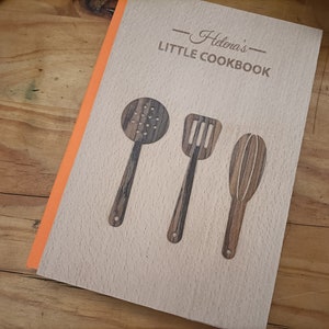 Personalized recipe book, Blank recipe book, Wooden recipe book, Custom cookbook, Custom recipe binder, Anniversary gift, Housewarming gift