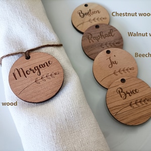 Anelli per tovaglioli personalizzati - Etichette in legno
