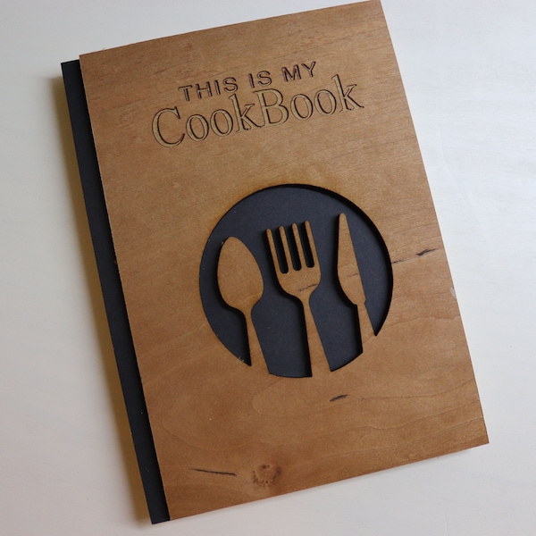 Personalized Receptenboek Hout, Leeg Receptenboek, Aangepast Kookboek, Trouwdag Cadeau, Huisinwijdingscadeau