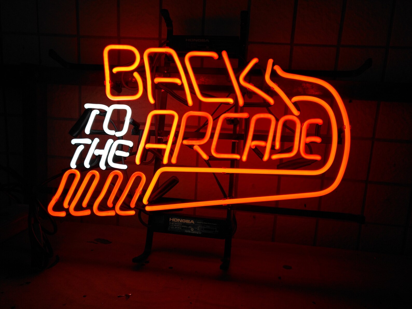 Neon Signs Gift Back to the Arcade Handmade Real Glass Beer Etsy