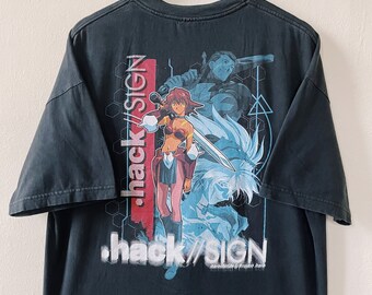 Vintage 2002 .hack//SIGN Short Sleeve T-shirt Black