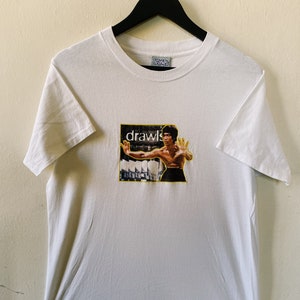 Vintage 90s Drawls Skateboard USA Bruce Lee T-shirt White