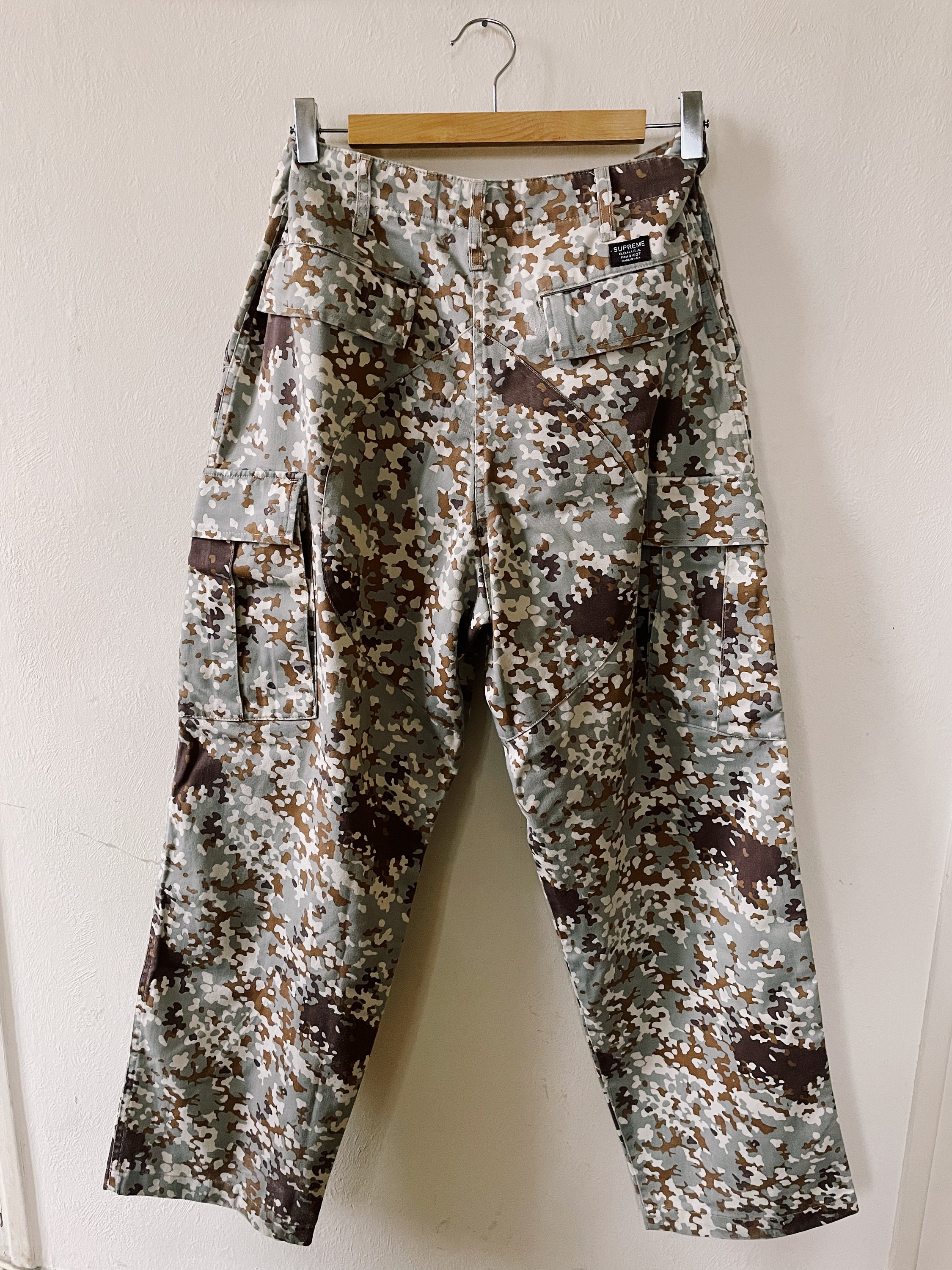 Vintage Supreme 2002 Desert Arid Flecktarn German Camo Cargo Pants 