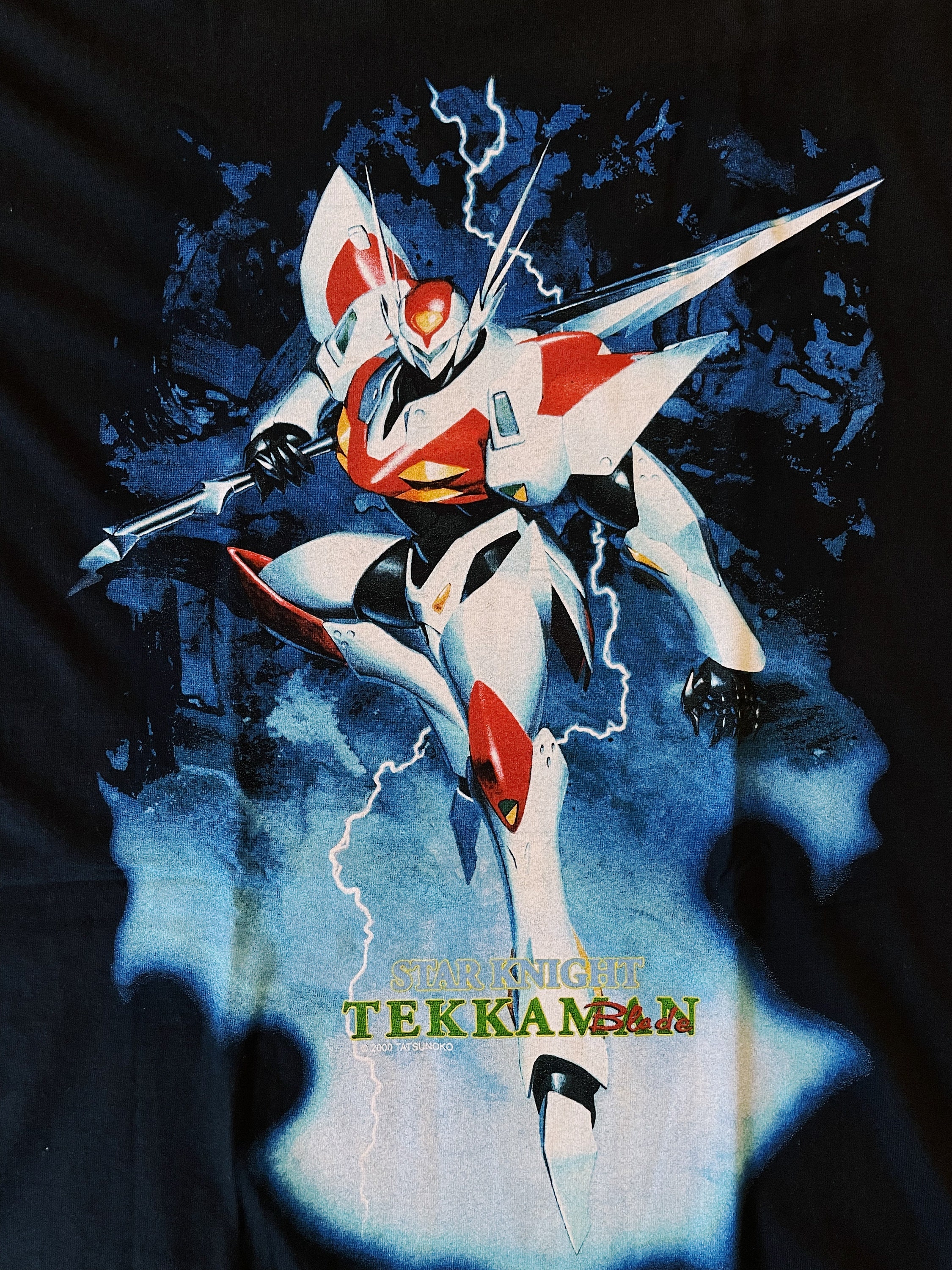 T-shirt Vintage Tekkaman Blade (Star Knight) - Noir - Taille M - Années 2000 - Neuf Sans étiquettes