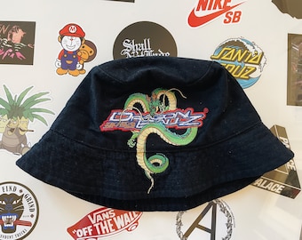 Vintage 2001 Dragon Ball Z Shenron Licensed Bucket Hat Black
