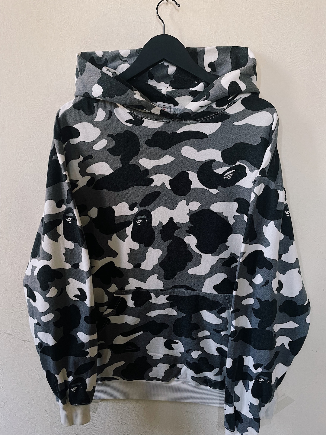 希少】APE SNOW PATTERN ZIP SWEAT SHIRT L 【公式通販】