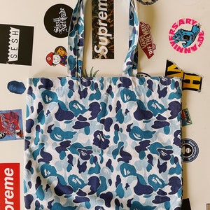 BAPY By A BATHING APE Women's Monogram Handbag Tote Bag Denim Fabric From  Japan 