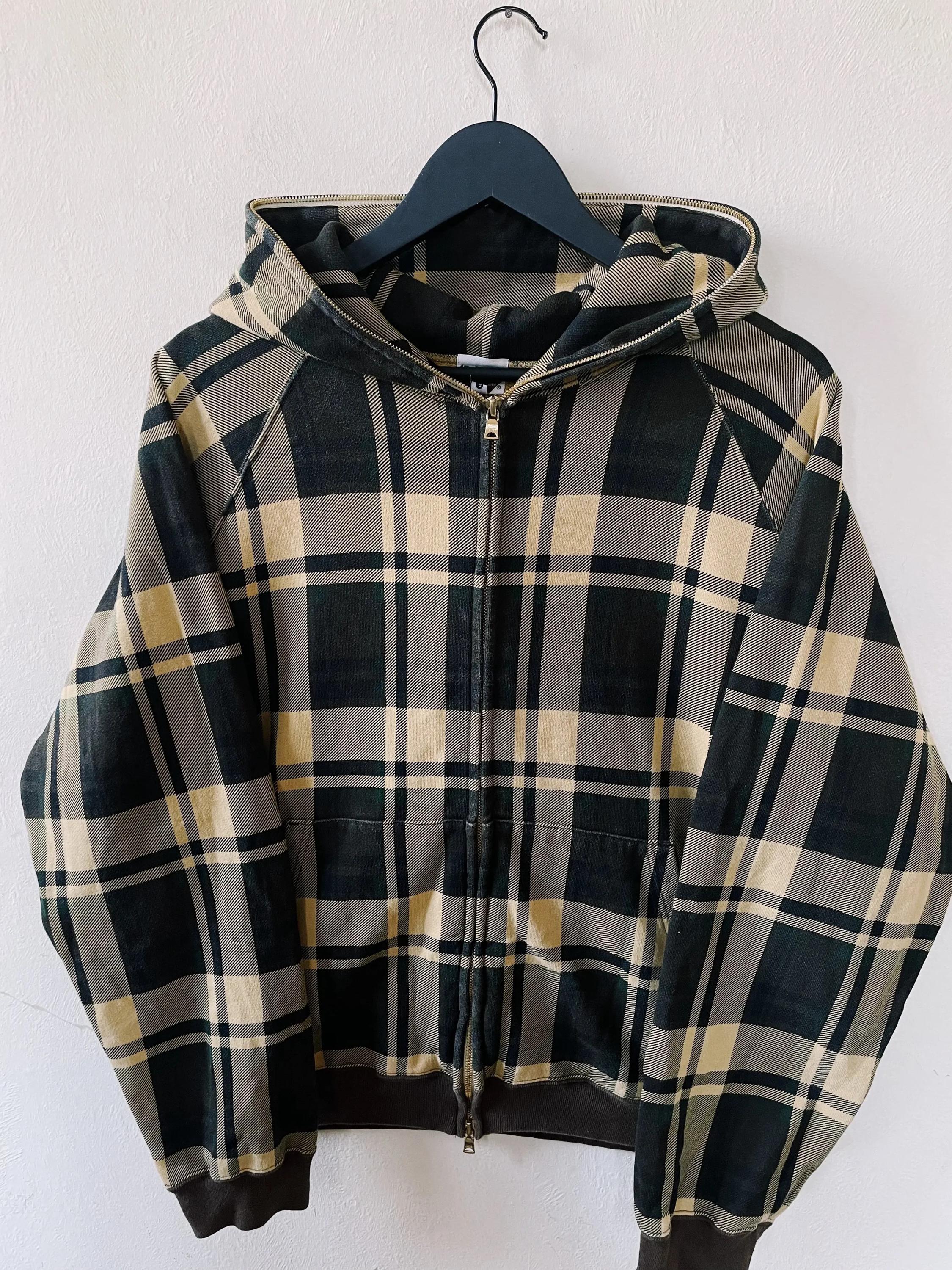 Vintage Y2K Bape A Bathing Ape Check Plaid Fullzip Hoodie