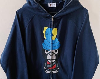 00s　Y2K　エイプ　A BATHING APE　フルジップパーカー　KAWS 00s Y2K エイプ A BATHING APE フルジップパーカー KAWS